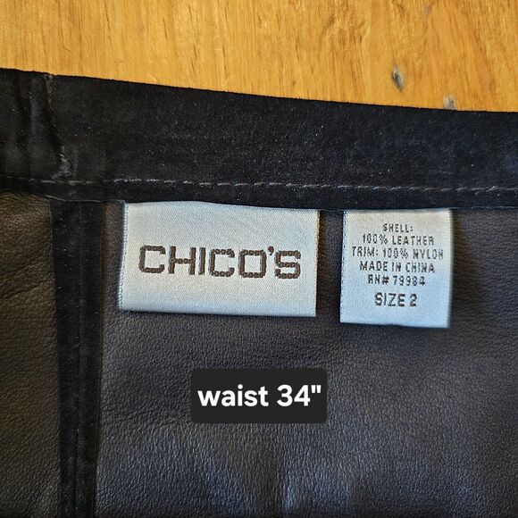 Chico's Navy A-Line Skirt with Fringe Detail - Picture 2 of 4